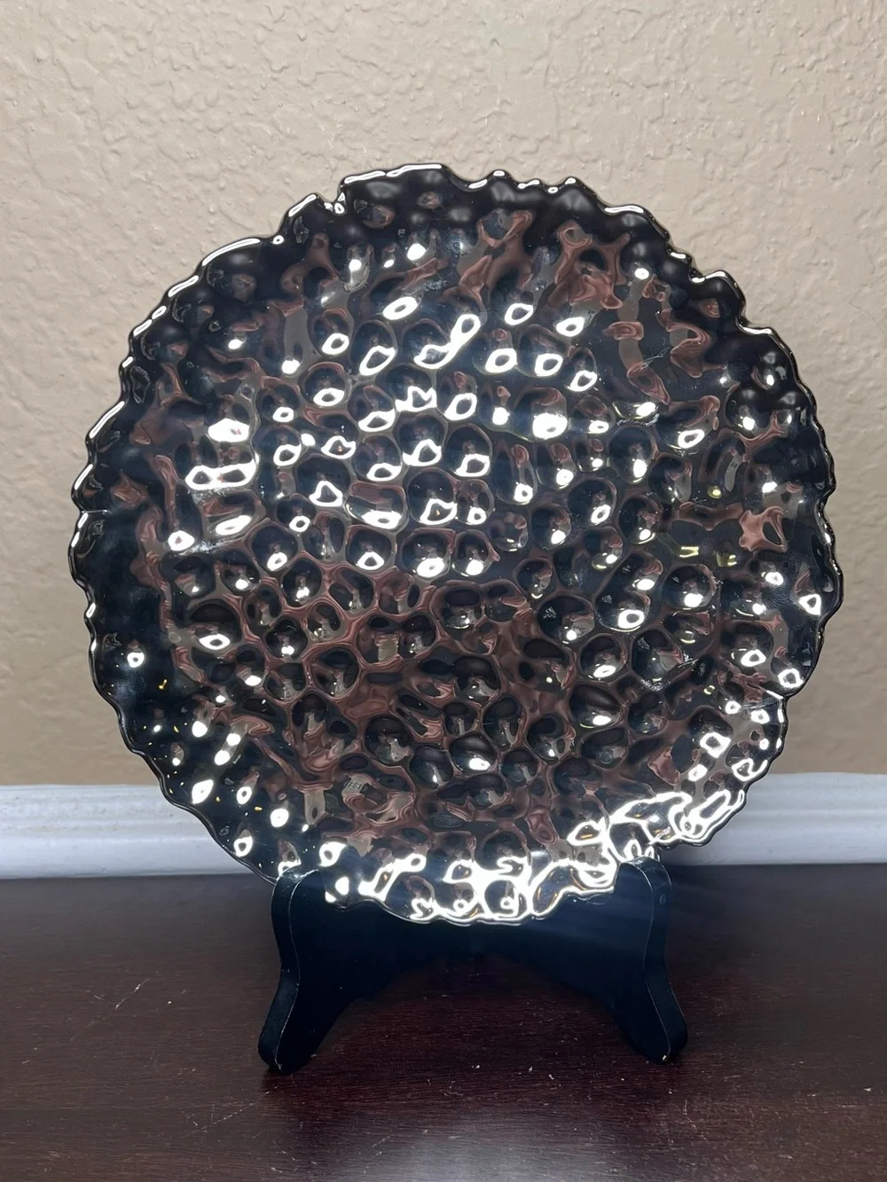 Metallic Silver Accent Plate, Luna Park, Multiple Available